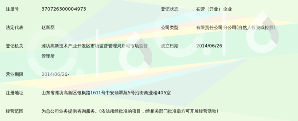 海南天合房地产营销策划有限公司潍坊分公司锁定